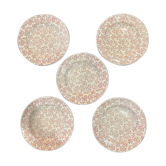 Lot of 5 plates Red Gien