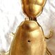 Vintage golden brass scarab