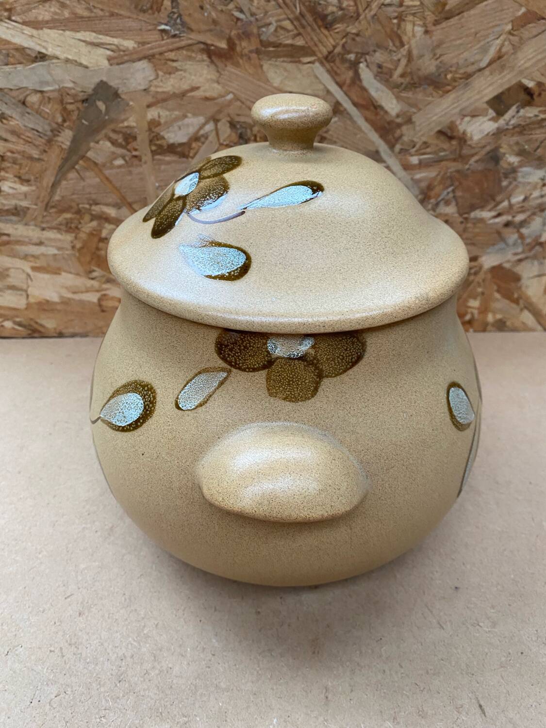 Old sarreguemines soup tureen nadege model ceramic beige vintage