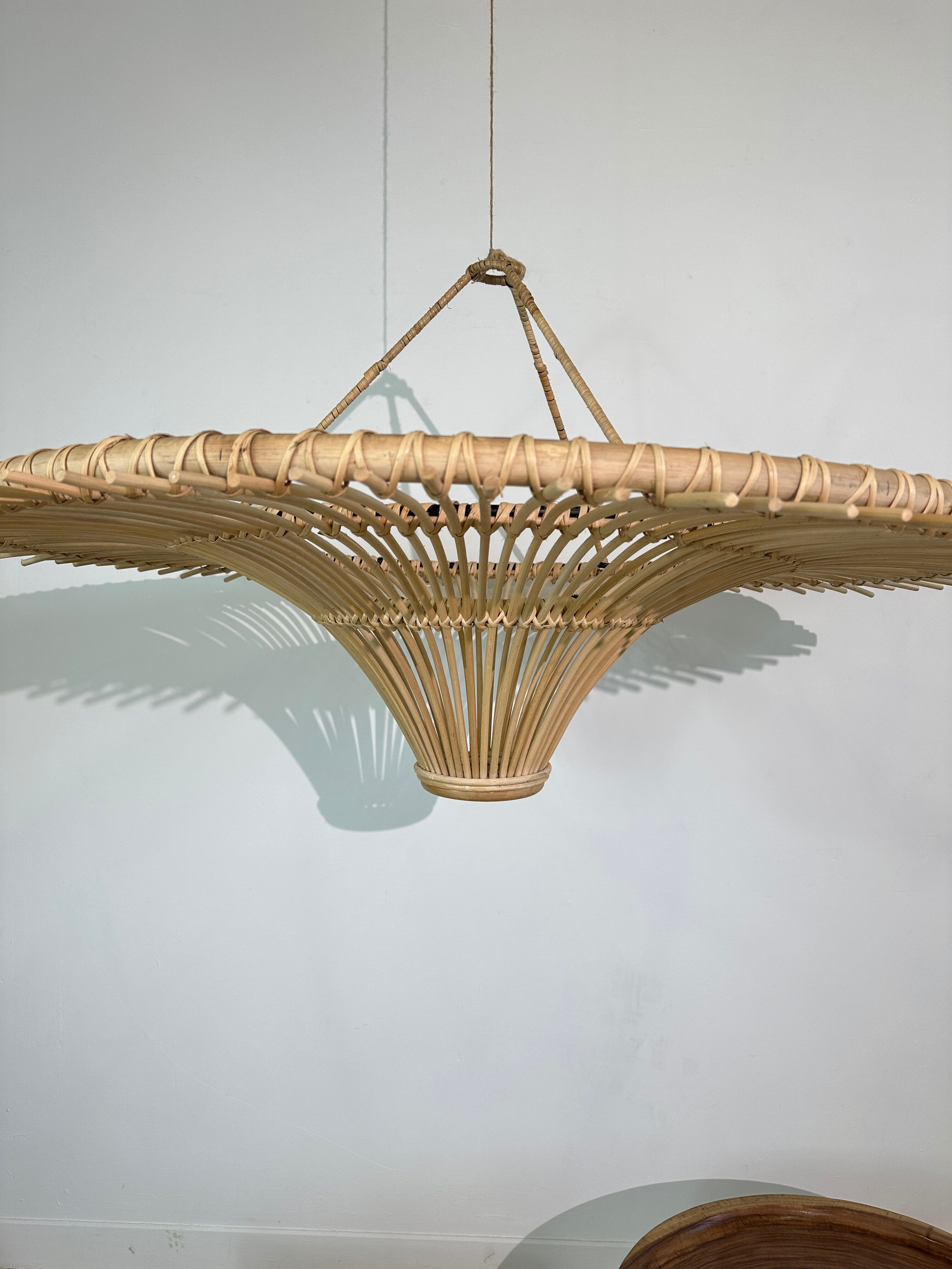 Suspension rattan saucer iron frame D:120 H:60