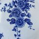 Assiette décor floral bleu KG Luneville