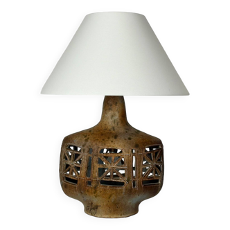 Ceramic lamp by Agnès Escalas, France, circa 1960