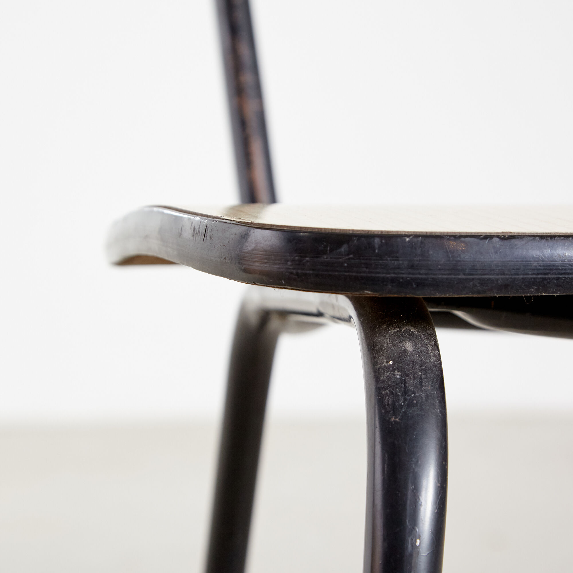 School chair on metal frame