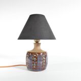 Scandinavian Modern Blue Glazed Stoneware Table Lamp, Søholm Stentøj, 1960s