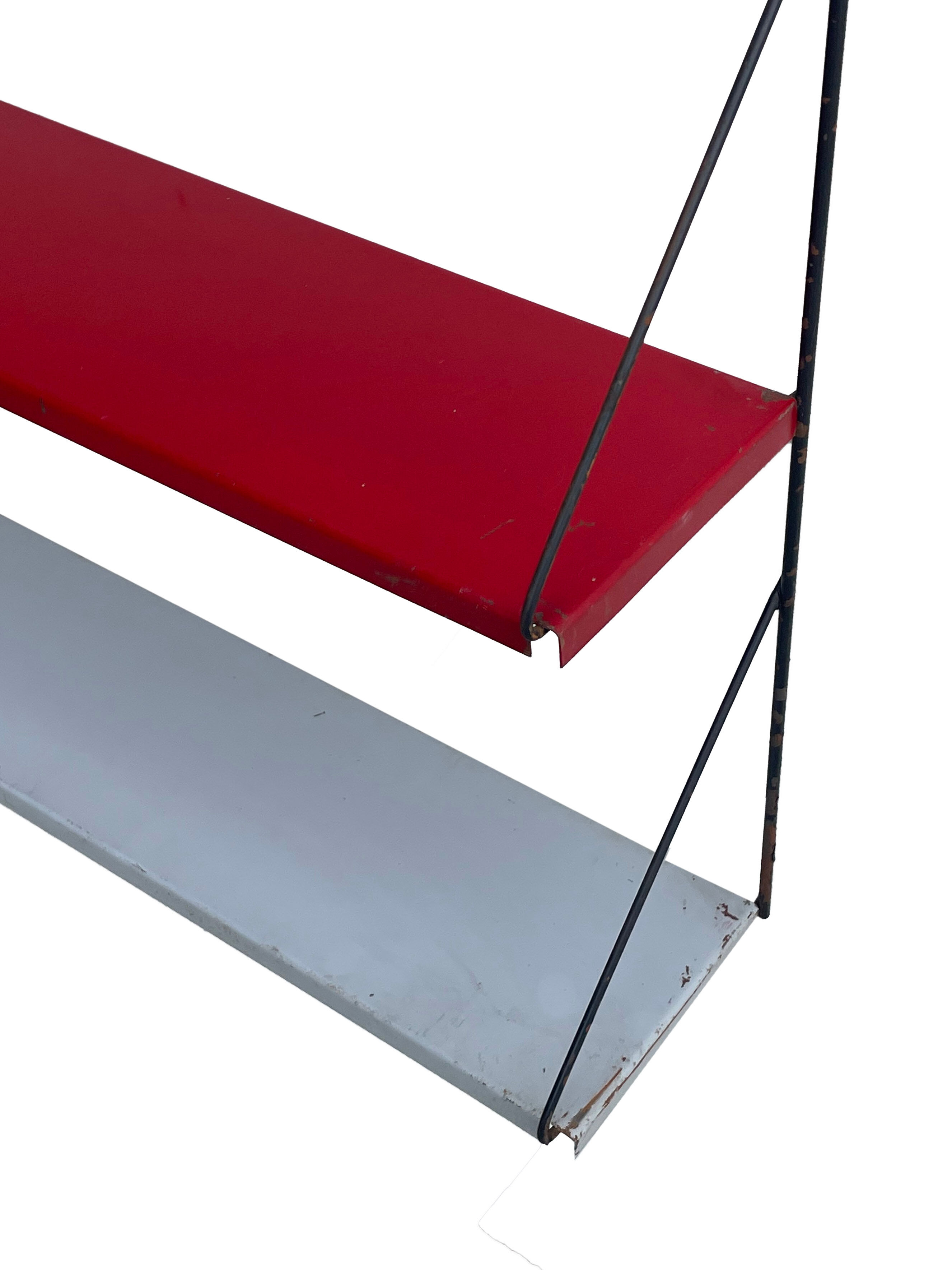 Vintage metal wall shelf wall rack minimalistic 1960’s