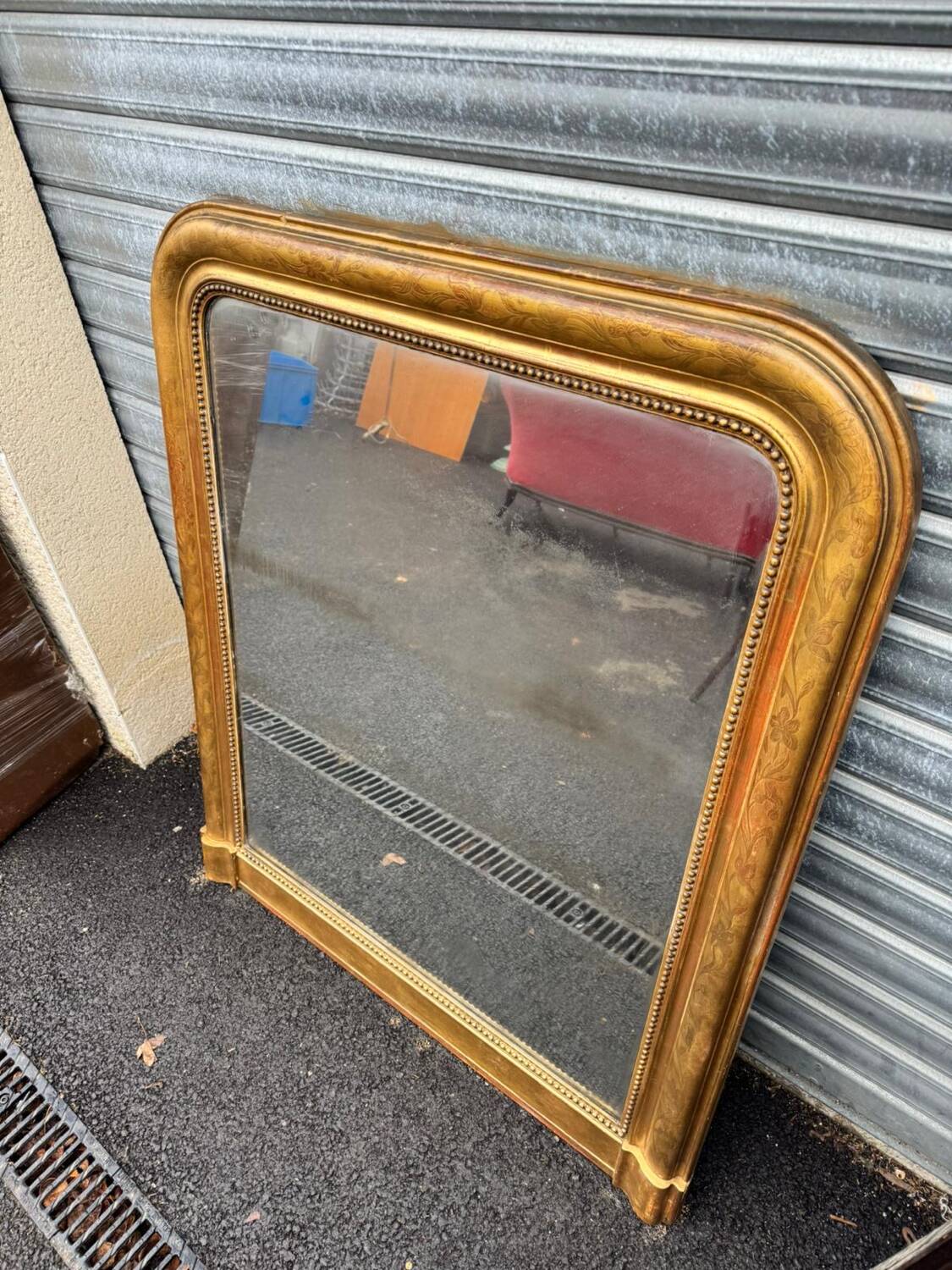 Large gold mirror Louis Philippe 19th century 121/105