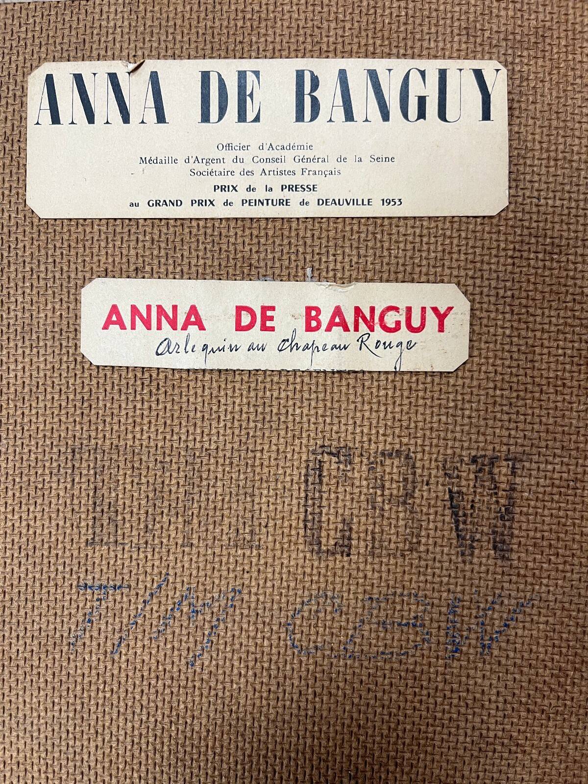 Table HSP Anna de Banguy "Harlequin with the Red Hat" 1953