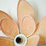 Flower rattan pendant light