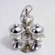 Salt and pepper set in silver metal 1930