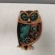 Owl, vintage ceramic wall plaque, Laholm, Sweden, 1970s