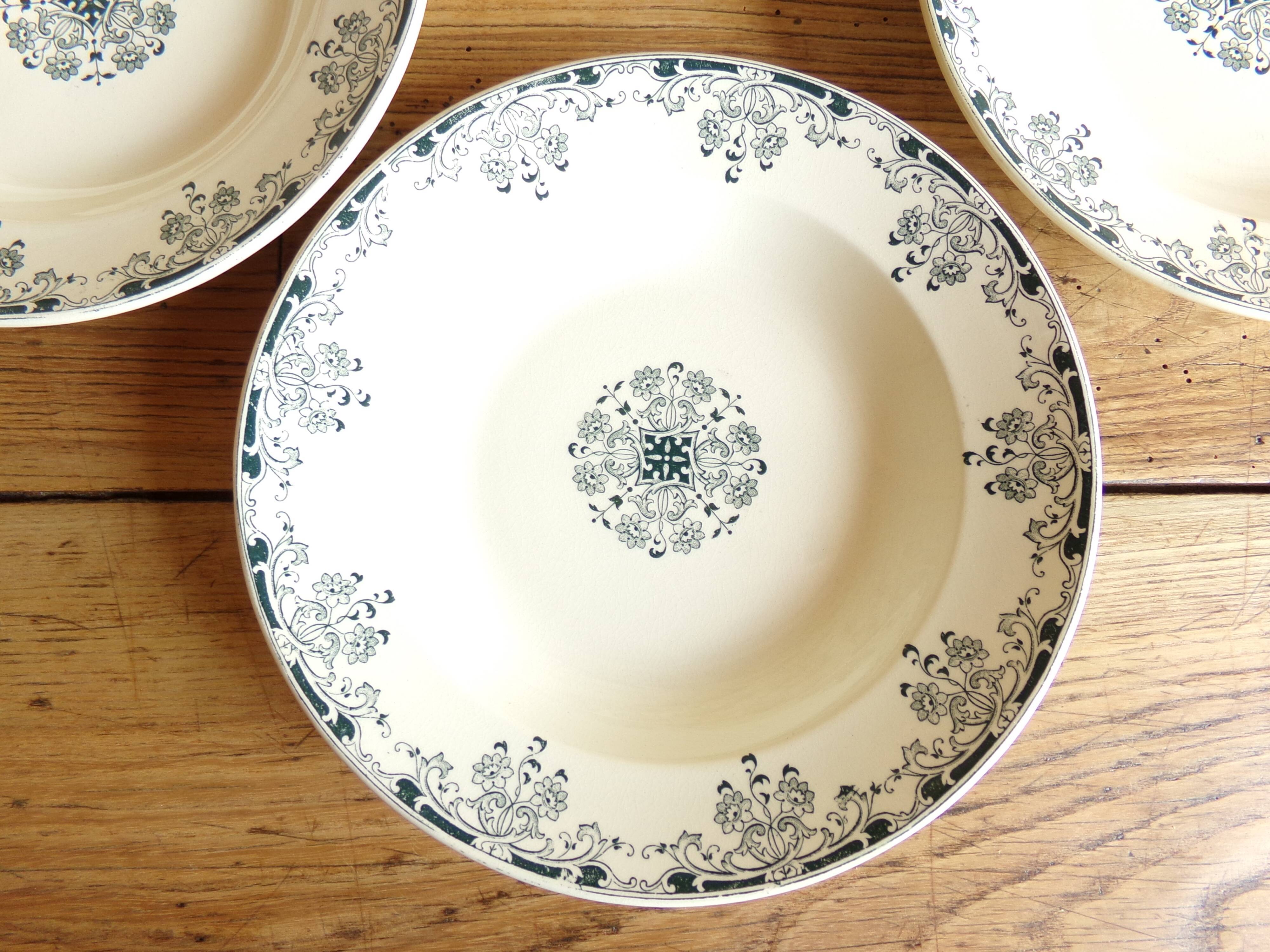 4 hollow plates model "Mignon" Sarreguemines