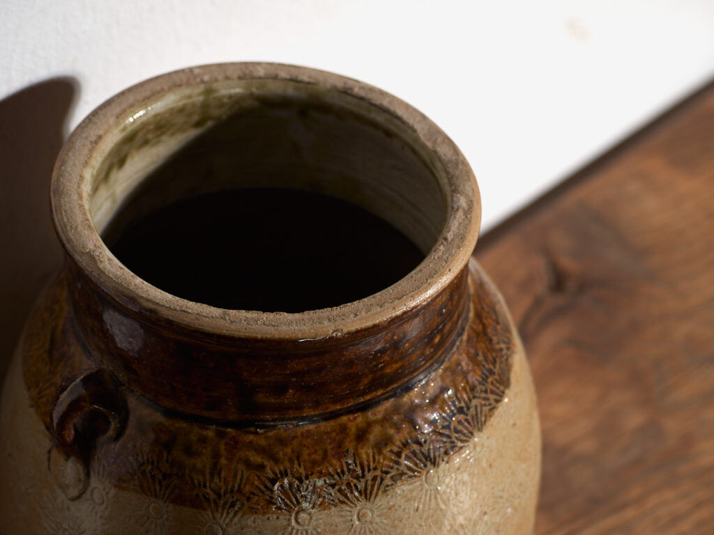Ancient Chinese glazed stoneware vase – China, circa 1900