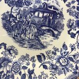 Set of 2 landscape and blue flower plates Promogros