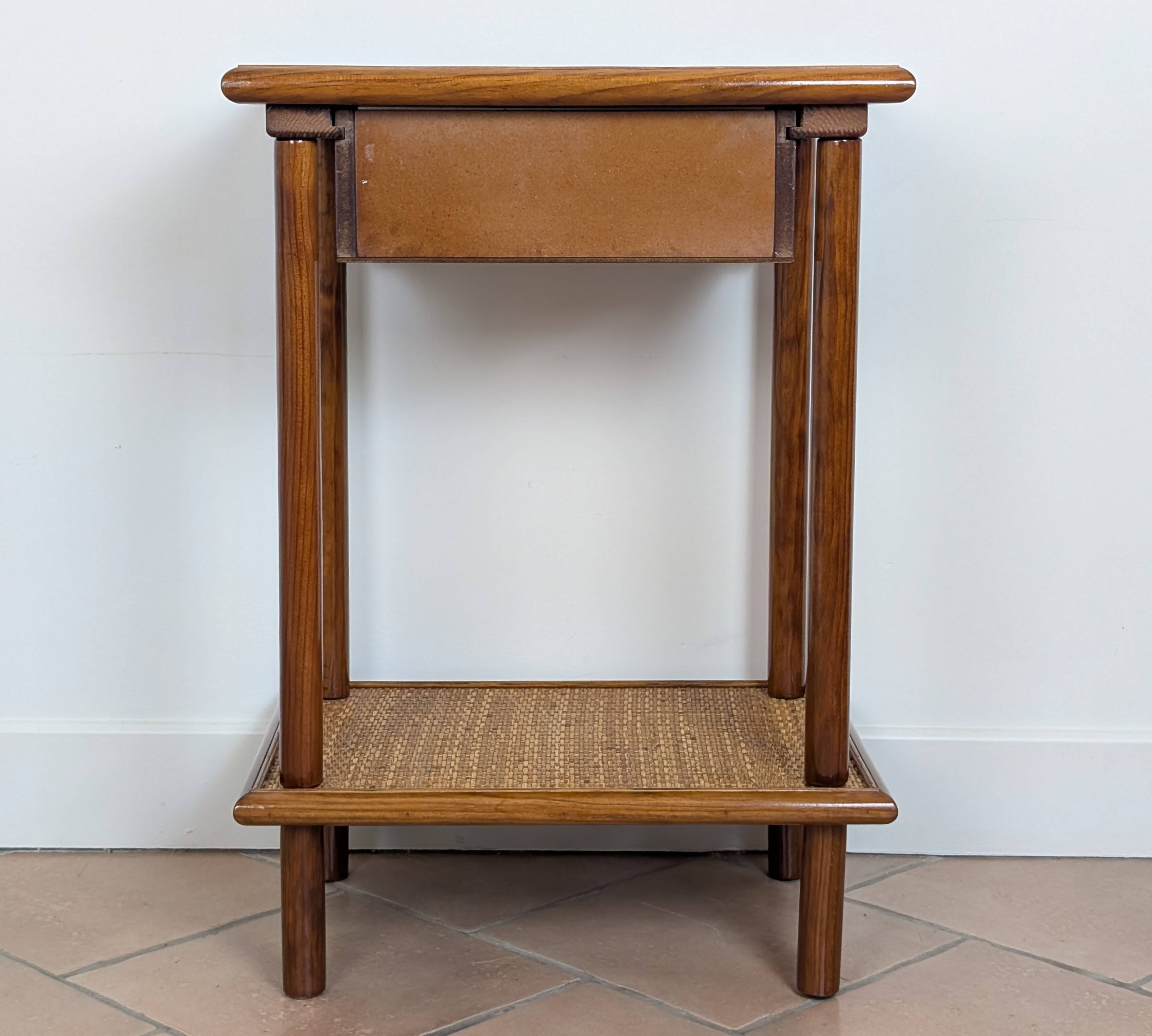 Rattan bedside table