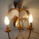 Pair of gold metal palm sconces, 70s