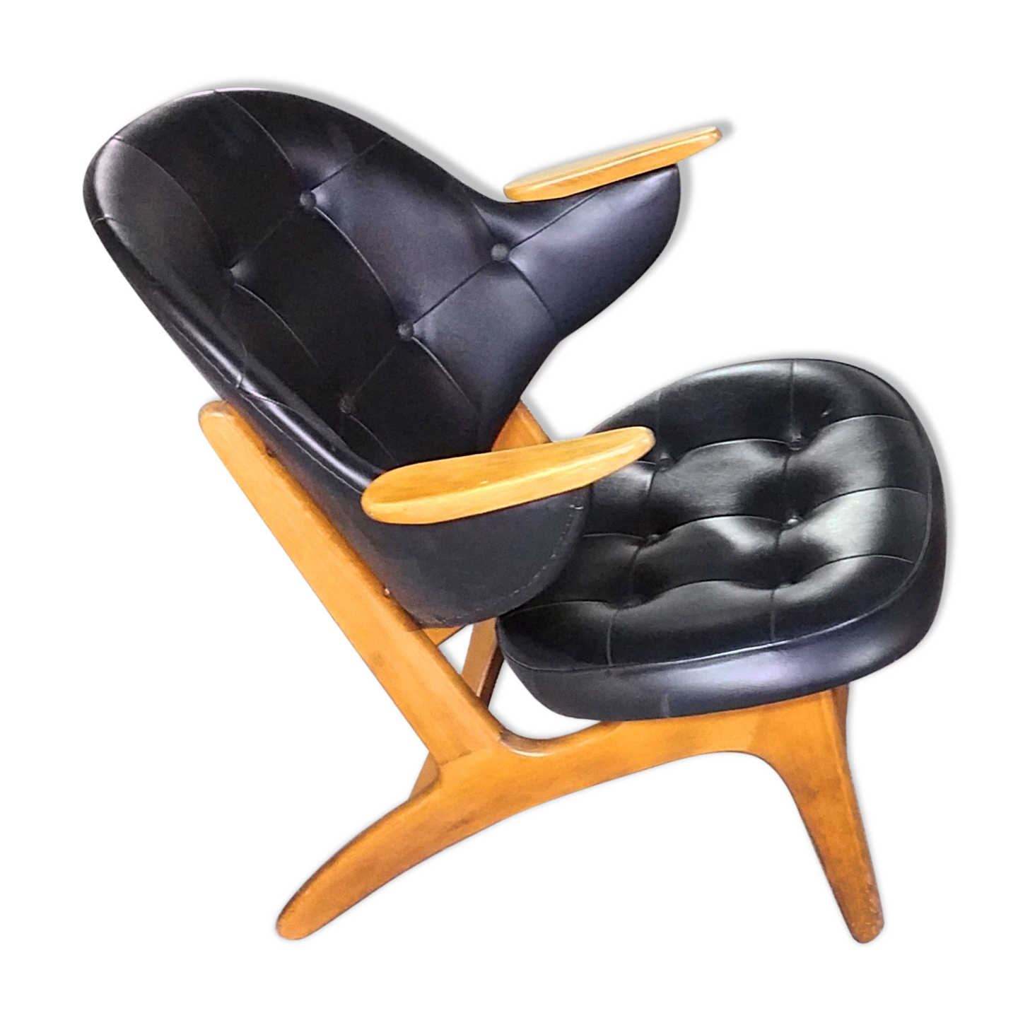 Chair cocktail Danish of Carl Edward Matthes Scandinavian vintage 50-60 years