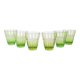 Set of green glasses, Italian design, 1980s, production: Italy