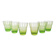 Set of green glasses, Italian design, 1980s, production: Italy