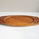 Teak tray hand-carved