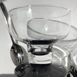 4 ice black standing cups or fruit salad