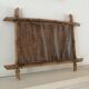 Set of vintage wood mirrors bamboo effect