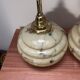Pair of vintage marbled opaline globe wall lights