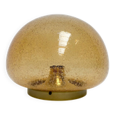 Amber colored mushroom ceiling or wall lamp, 1960s