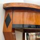 Biedermeier demi-lune console in cherry wood & birch wood, Franconia, 1830