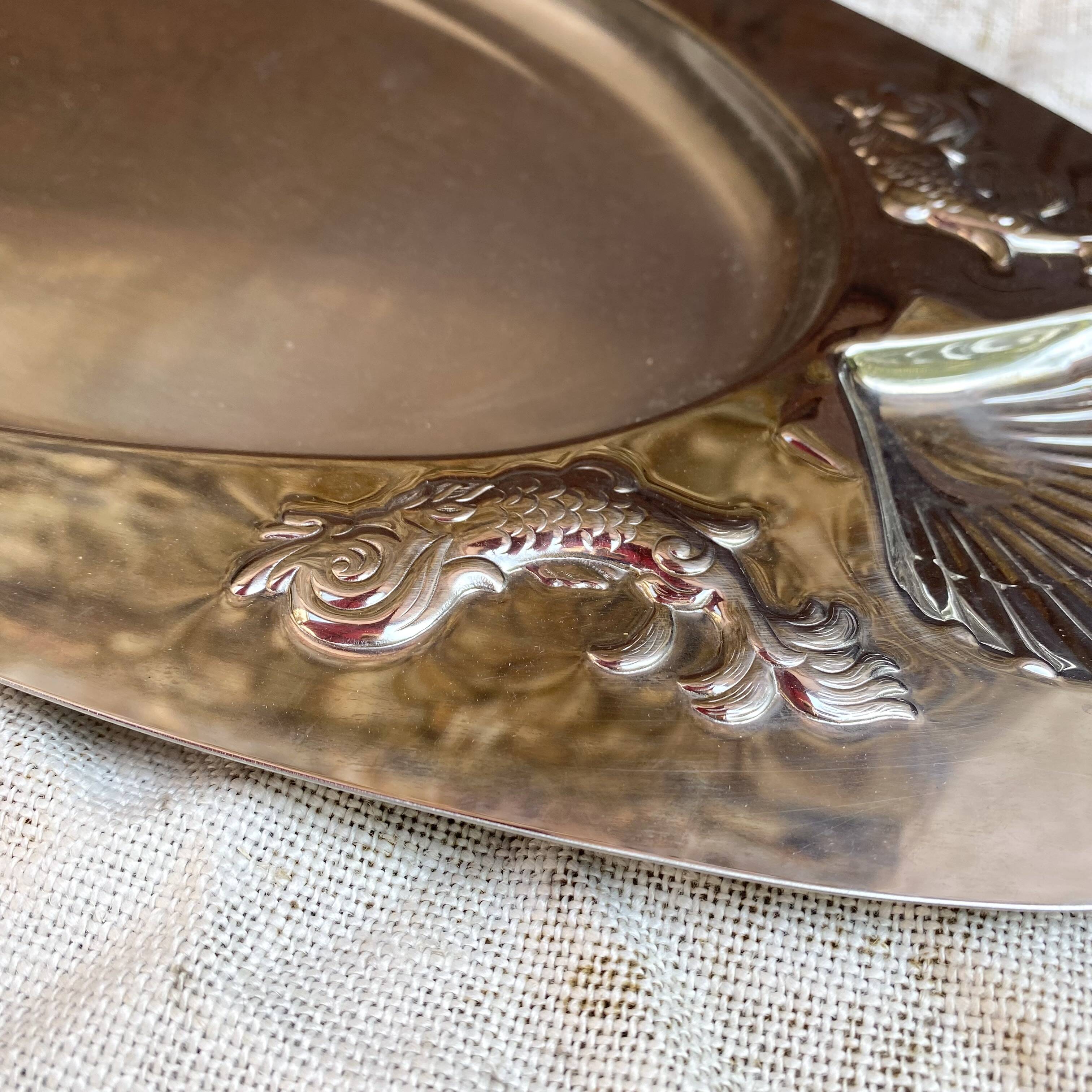 Stainless steel plate for fish and shellfish Jean Couzon