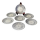 SET OF 7 DESSERT PLATES IN BACCARAT CRYSTAL ARABESQUE MODEL