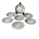 SET OF 7 DESSERT PLATES IN BACCARAT CRYSTAL ARABESQUE MODEL