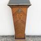 Vintage column in rosewood and bronze marquetry, mid-century