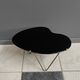 Black Glass kidney shape small side table 1960s