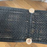 Moroccan wood and rope bench