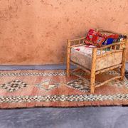 Tapis Marocain Boujad rose et Blue -124 x 248 cm