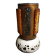 Grande lampe brutaliste signée accolay – céramique et résine – vintage 1960