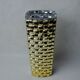Golden Bamboo effect glass vase by Nachtmann, Germany, 1980