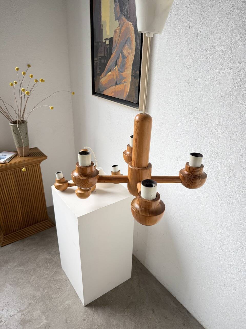 Paire de suspensions Ikea en pin 1980
