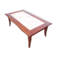 Table de salon en merisier et pierre rose
