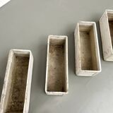 Set of 8 fiber cement planters