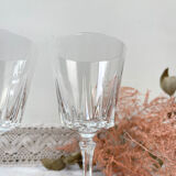 8 Crystal D'Arques red wine glasses model "VERSAILLES"