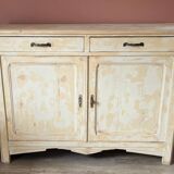 Parisian buffet with white beige patina