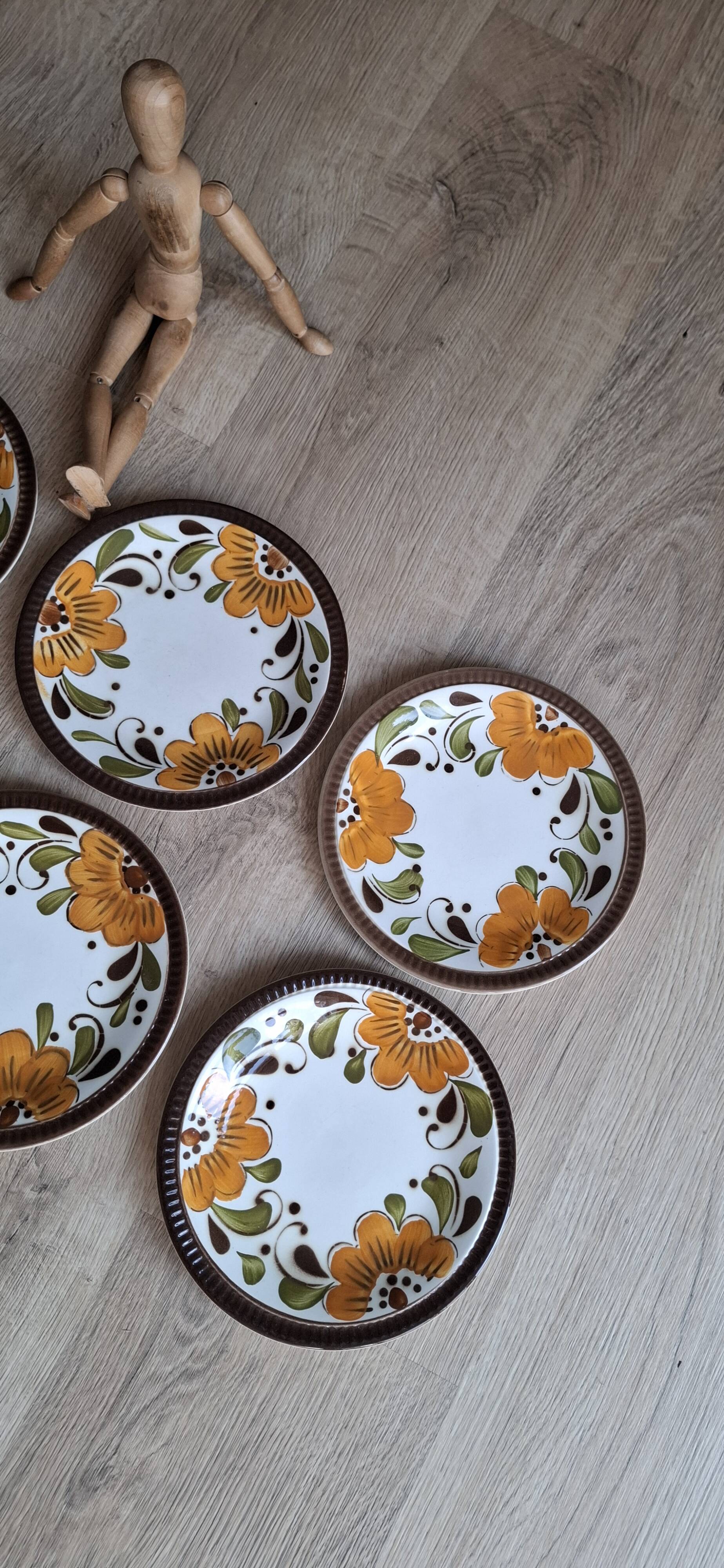 Set 6 assiettes dessert Boch Paradisio 1966