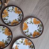 Set 6 assiettes dessert Boch Paradisio 1966