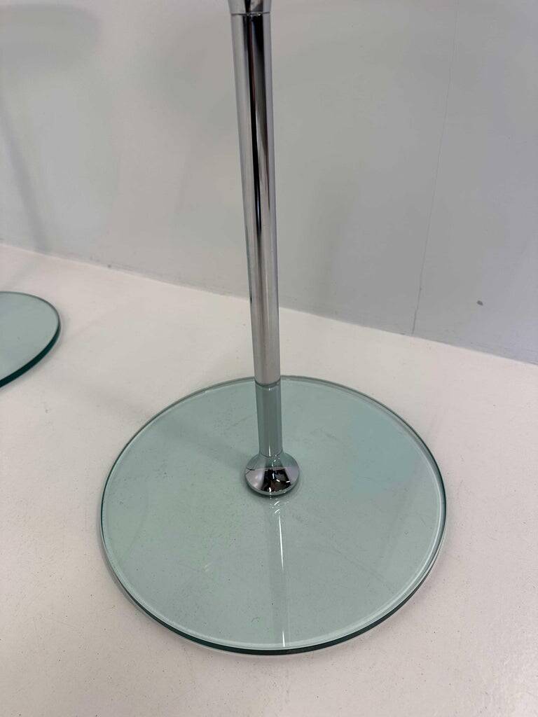 Italian Mid Century Chromed Metal And Glass Coffee Table, 1970s