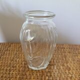 Small molded glass bulb vase