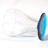 Set de 6 verres à pieds bleus