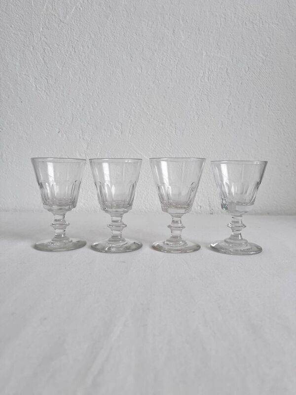 4 verres à vin en cristal ancien Caton Saint Louis Baccarat