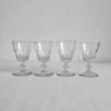 4 antique crystal wine glasses Caton Saint Louis Baccarat