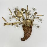 Mid-century design banci style wall lamp sconce crystal flower bouquet